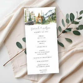 Rustige bergbekkenkool bedankkaart