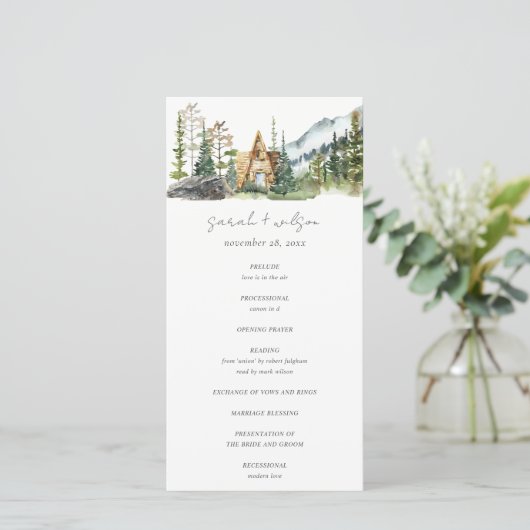 Rustige bergbekkenkool bedankkaart (Staand voorkant)