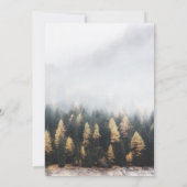 Rustige bergden herfst bos met foto save the date (Achterkant)
