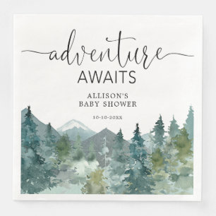 Rustige bergen bossen voor de buitenwouden servet