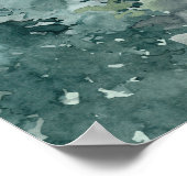 Rustige bergen bruiloft welkomstbord poster (Hoek)