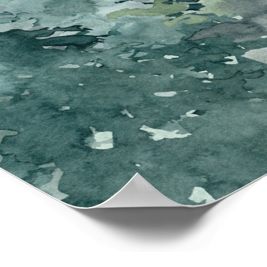 Rustige bergen bruiloft welkomstbord poster (Hoek)