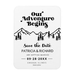Rustige bergen buiten huwelijks Save The Date Magneet