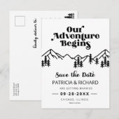 Rustige bergen buitenshuis, die de datum bewaren briefkaart (Voorkant / Achterkant)