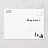 Rustige bergen buitenshuis, die de datum bewaren briefkaart (Achterkant)