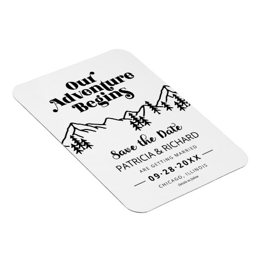 Rustige bergen buitenshuis, die de datum bewaren magneet (Rechterzijde)