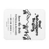 Rustige bergen buitenshuis, die de datum bewaren magneet (Horizontaal)