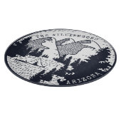 Rustige bergen en Forest Navy Blue op maat Snijplank (Hoek)