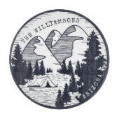 Rustige bergen en Forest Navy Blue op maat Snijplank (Voorkant)