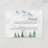 Rustige bergen en Waterverf van bossen Informatiekaartje (Voorkant)