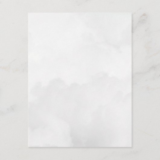 Rustige bergen en woudbruiloft voor Waterverf Informatiekaartje (Achterkant)