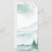 Rustige bergen Forest Waterverf Modern (Achterkant)