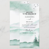 Rustige bergen Forest Waterverf Modern (Voorkant / Achterkant)