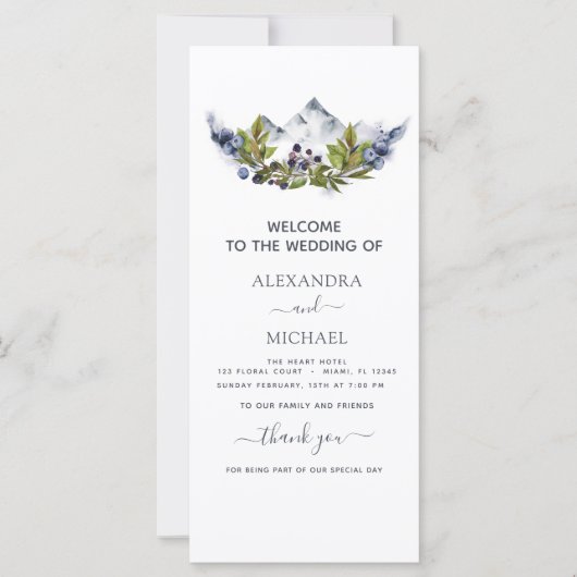 Rustige bergen Forest Waterverf Modern (Voorkant)