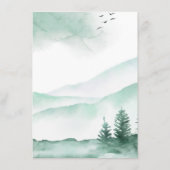 Rustige bergen Forest Waterverf Modern Menu (Achterkant)