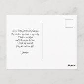 Rustige bergen Geometric Minimalist Dank u Briefkaart (Achterkant)