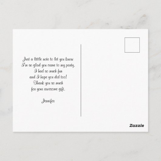 Rustige bergen Geometric Minimalist Dank u Briefkaart (Achterkant)