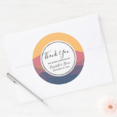 Rustige bergen Geometric Minimalist Dank u Ronde Sticker (Envelop)