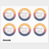 Rustige bergen Geometric Minimalist Dank u Ronde Sticker (Vel)