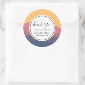 Rustige bergen Geometric Minimalist Dank u Ronde Sticker (Tas)