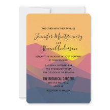 Rustige bergen Geometrische minimalistische bruilo