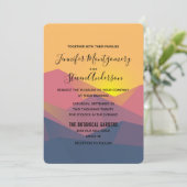 Rustige bergen Geometrische minimalistische bruilo Kaart (Staand voorkant)