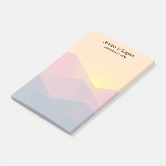 Rustige bergen Geometrische minimalistische bruilo Post-it® Notes (Schuin)