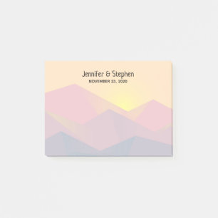 Rustige bergen Geometrische minimalistische bruilo Post-it® Notes
