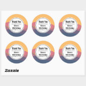 Rustige bergen Geometrische minimalistische feestd Ronde Sticker (Vel)