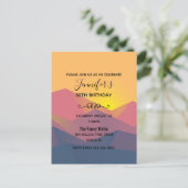 Rustige bergen Geometrische minimalistische feestd Uitnodiging Briefkaart (Staand voorkant)