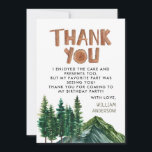 Rustige Bergen Kinder Verjaardag Bedankt<br><div class="desc">Waterverf rustige bomen en bergen kinderen verjaardag "bedankt" kaart.</div>