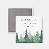 Rustige bergen pine sparen de Datum Magnet (Voorkant / Achterkant)