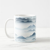 Rustige Bergen Sneeuw Blauw Witte Scene Koffiemok (Links)