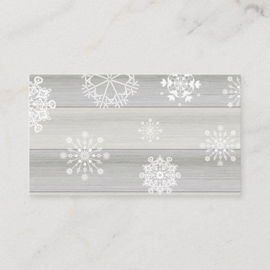 Rustige bergen snowflake diaper-treinkaartje informatiekaartje (Achterkant)