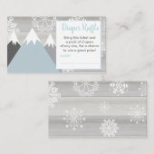 Rustige bergen snowflake diaper-treinkaartje informatiekaartje (Voorkant / Achterkant)