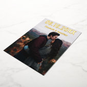 Rustige bergen sparen de datum folie uitnodiging (Gedraaid)