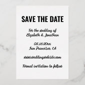 Rustige bergen sparen de datum folie uitnodiging (Achterkant)