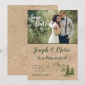 Rustige berghuwelijk Save the Date uitnodiging (Voorkant / Achterkant)