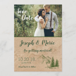 Rustige berghuwelijk Save the Date uitnodiging