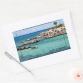 Rustige Bermuda Oceaan Rechthoekige Sticker (Envelop)