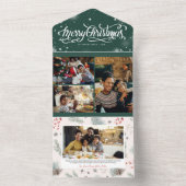 Rustige Besneeuwde Winter | Kerst Foto Collage All In One Uitnodiging (Binnen)