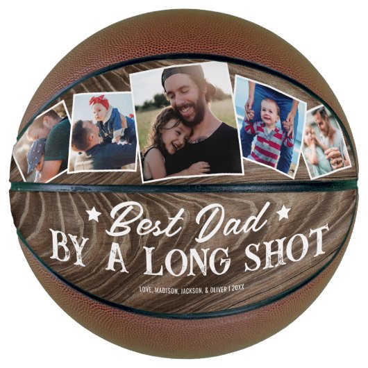 Rustige beste vader met een lange adem basketbal (Voorkant)