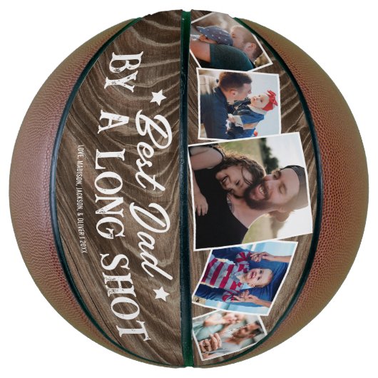 Rustige beste vader met een lange adem basketbal (Verticaal)