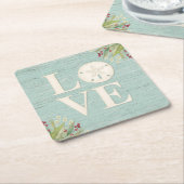 Rustige beukendollar kartonnen onderzetters (Schuin)