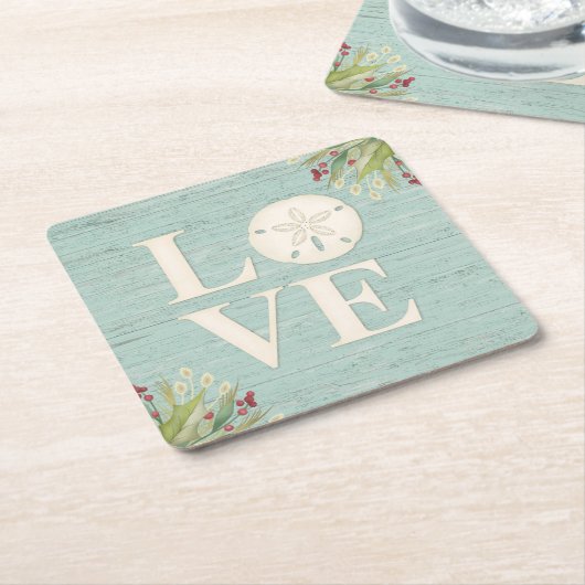 Rustige beukendollar kartonnen onderzetters (Schuin)