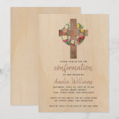 Rustige bevestiging Meisje Roos met kruis Kaart (Voorkant / Achterkant)