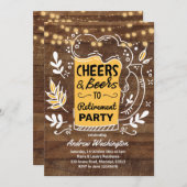 Rustige bier en kaas naar de Pensioenpartij Kaart (Voorkant / Achterkant)