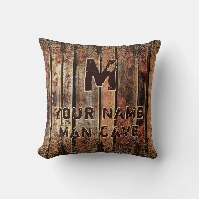 Rustige Big of Little Man Cave Pillow, op maat gem Kussen (Voorkant)