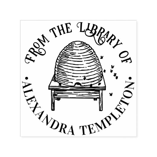 Rustige Bijenkorf, Vliegende Bijen #2 Bibliotheek  Zelfinktende Stempel (Design)