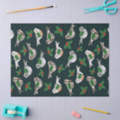 Rustige Birch Bark Birds Red Holly Berry Kerstmis Tissuepapier (Craft)